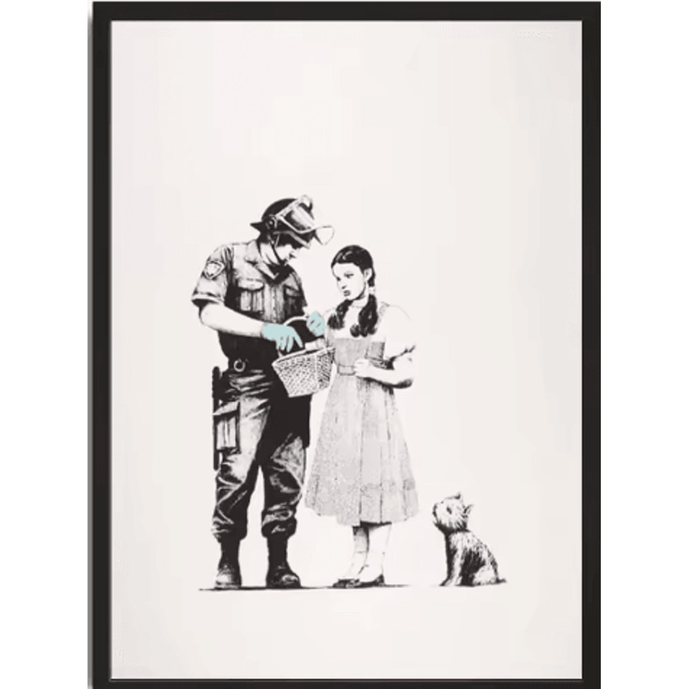 Banksy Style Graffiti Canvas Print Modern Urban Street Art Wall Poster Frameless 8