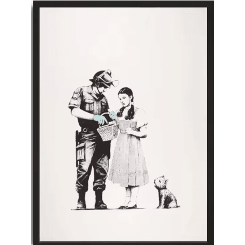 Banksy Style Graffiti Canvas Print Modern Urban Street Art Wall Poster Frameless 8
