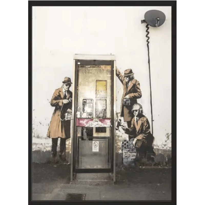 Banksy Style Graffiti Canvas Print Modern Urban Street Art Wall Poster Frameless 24