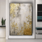 Large Abstract Texture Wall Art Handmade Gold Minimalist Canvas Painting 3