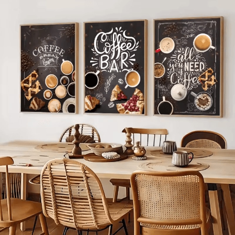 Nordic Coffee Wall Art Bakery Canvas Print For Cafe Kitchen Decor 14