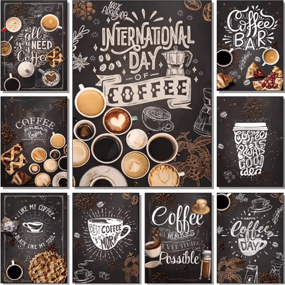 Nordic Coffee Wall Art Bakery Canvas Print For Cafe Kitchen Decor 0