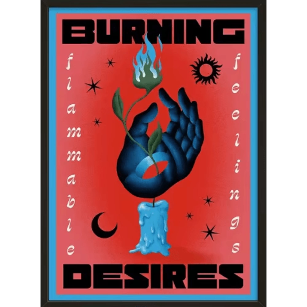 MidCentury Geometric Snake Wall Art Japanese Bauhaus Canvas Poster Print 2