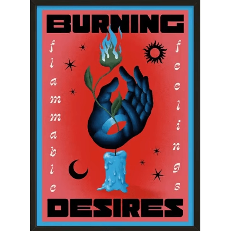 MidCentury Geometric Snake Wall Art Japanese Bauhaus Canvas Poster Print 2