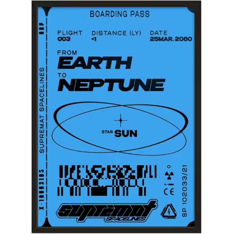 MidCentury Geometric Snake Wall Art Japanese Bauhaus Canvas Poster Print 3