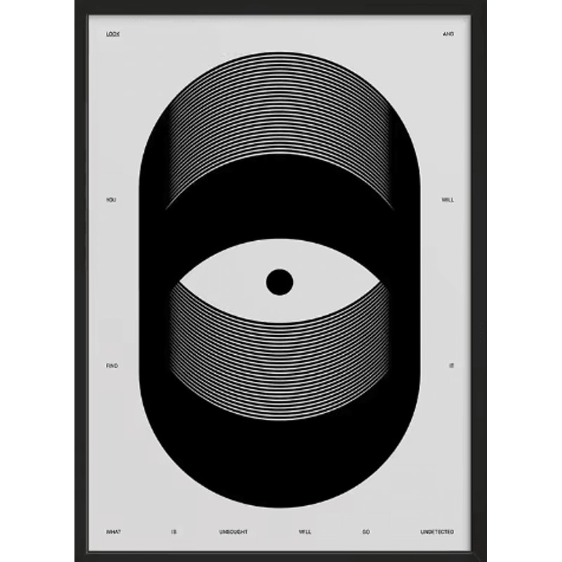 MidCentury Geometric Snake Wall Art Japanese Bauhaus Canvas Poster Print 18