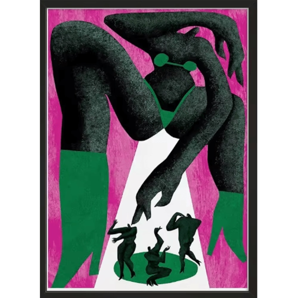 MidCentury Geometric Snake Wall Art Japanese Bauhaus Canvas Poster Print 19