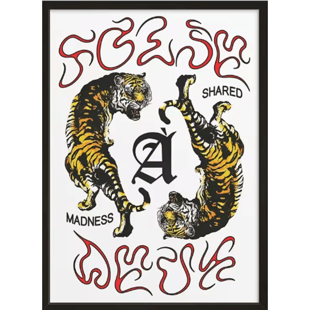 MidCentury Geometric Snake Wall Art Japanese Bauhaus Canvas Poster Print 20