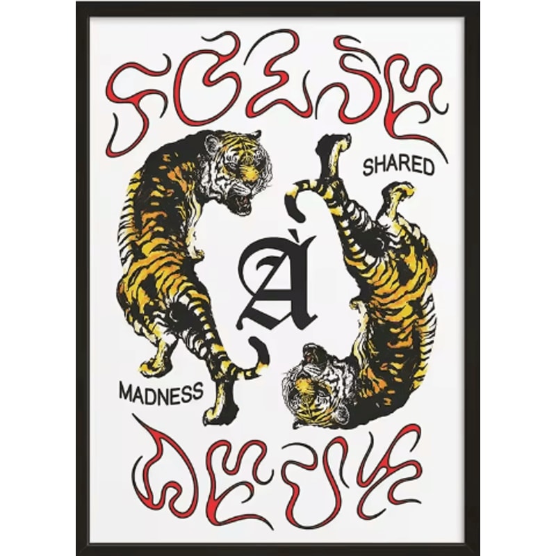 MidCentury Geometric Snake Wall Art Japanese Bauhaus Canvas Poster Print 20