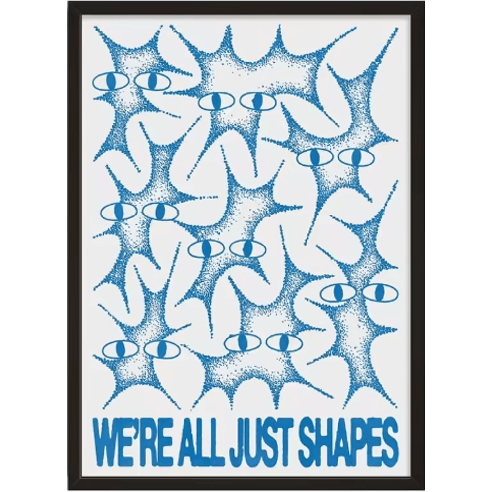 MidCentury Geometric Snake Wall Art Japanese Bauhaus Canvas Poster Print 25