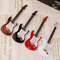 Mini Wooden Guitar Decor Musical Instrument Model With Display Stand 0