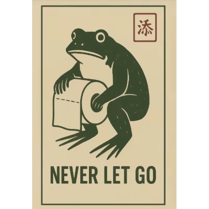 Retro Funny Frog Wall Art Japanese Woodblock Sushi Bathroom Poster 3