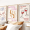 3PCS Cocktail Wall Art Set Retro Italian Happy Hour Kitchen Bar Posters 4