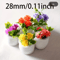 5PCS Mini Flower Pots Decor Cute Artificial Plants For Dollhouse Desk Styling 1