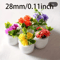 5PCS Mini Flower Pots Decor Cute Artificial Plants For Dollhouse Desk Styling 5