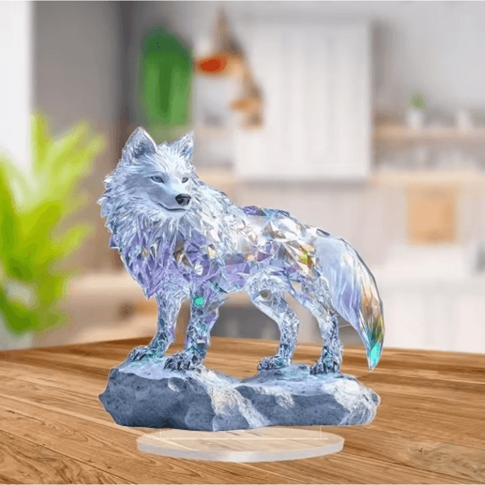 Acrylic Crystal Dragon Figurine Sleek Fantasy Desk Decor Gift Collectible 2
