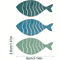 20pcs Wooden Fish Wall Decor Set Coastal Beach Hanging Nautical Art 1