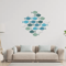 20pcs Wooden Fish Wall Decor Set Coastal Beach Hanging Nautical Art 2