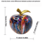 Colorful Abstract Apple Statue Resin Floral Art Desk Home Decor 1