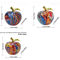 Colorful Abstract Apple Statue Resin Floral Art Desk Home Decor 4