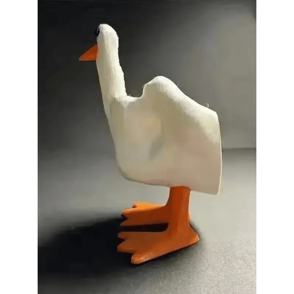 Funny Middle Finger Duck Statue Quirky Resin Desk Home Decor 4