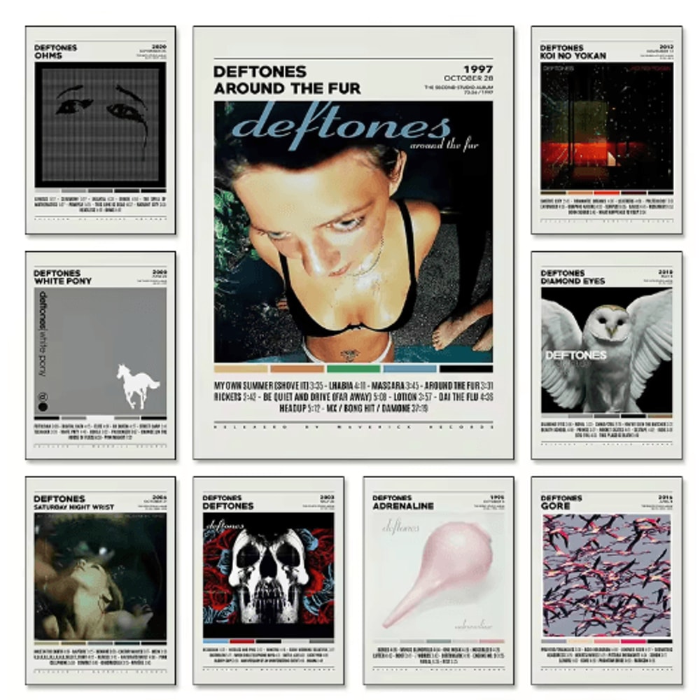 Deftones Album Cover Canvas Poster Rock Band Wall Art Decor 0