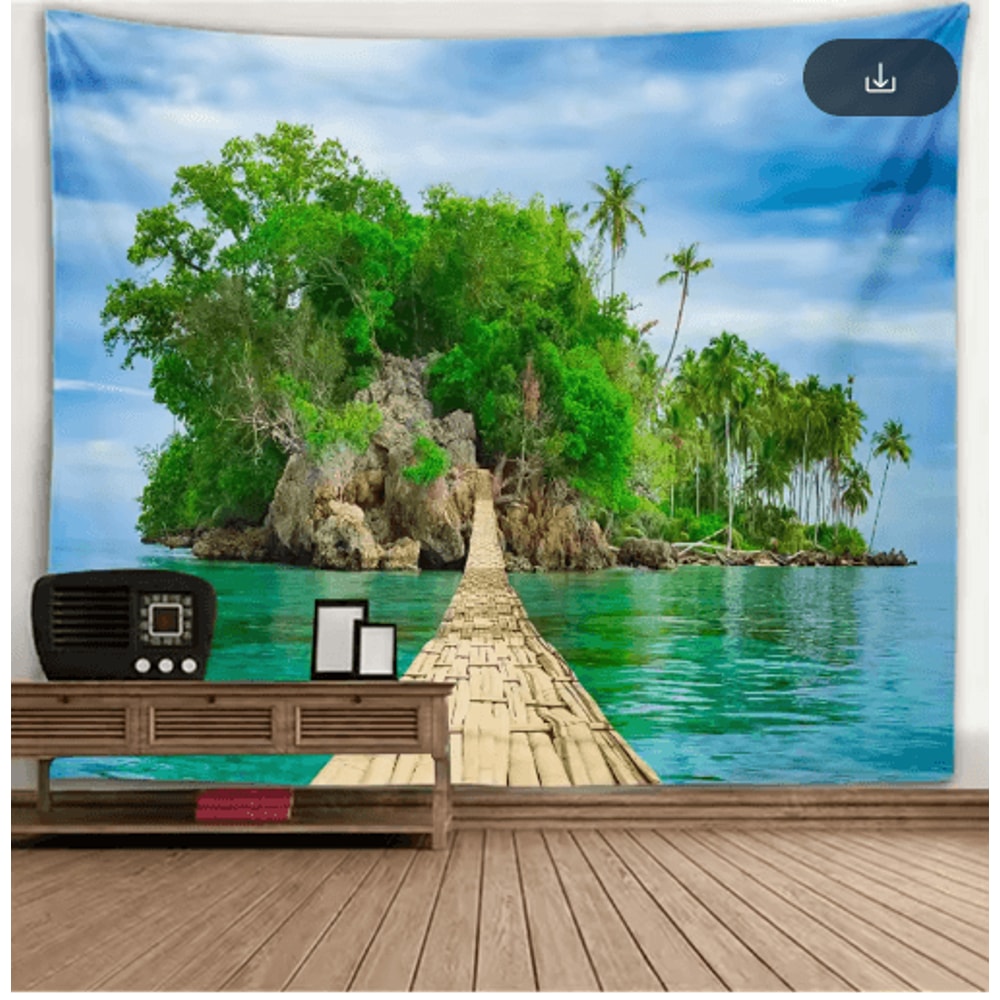 3D Window Scenery Tapestry Nature Wall Mural Background Decor 11