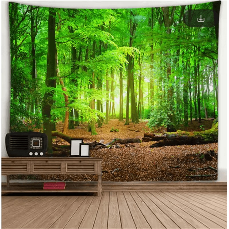 3D Window Scenery Tapestry Nature Wall Mural Background Decor 3