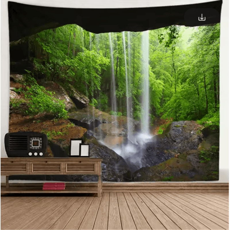 3D Window Scenery Tapestry Nature Wall Mural Background Decor 6