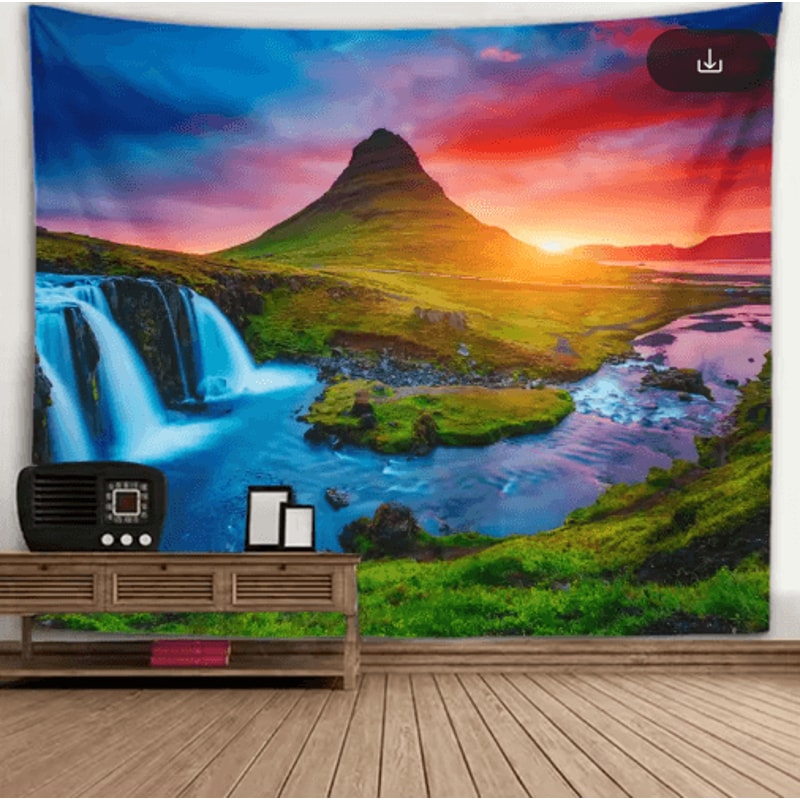 3D Window Scenery Tapestry Nature Wall Mural Background Decor 12