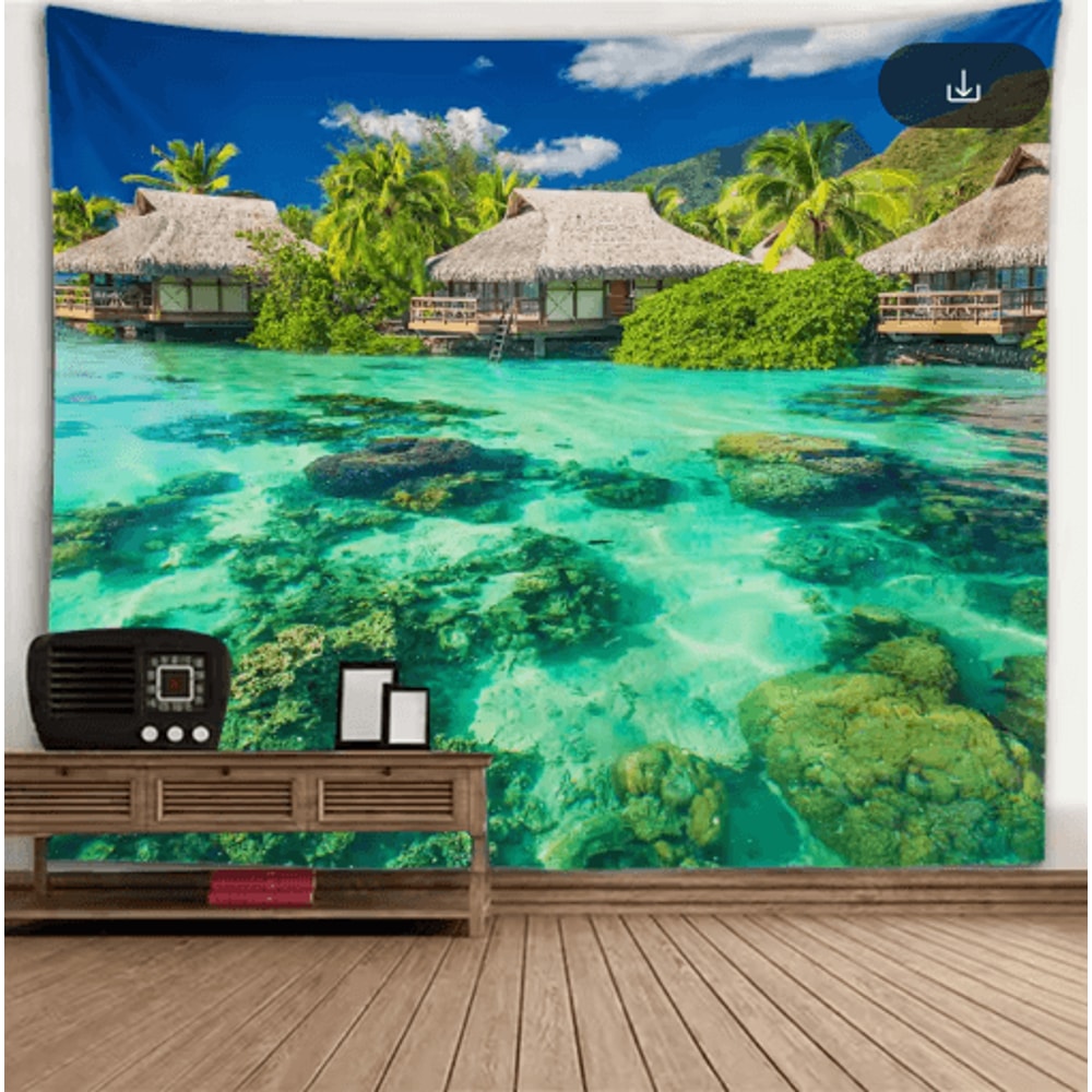3D Window Scenery Tapestry Nature Wall Mural Background Decor 13