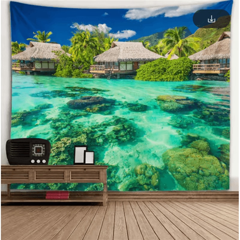 3D Window Scenery Tapestry Nature Wall Mural Background Decor 13