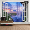 3D Window Scenery Tapestry Nature Wall Mural Background Decor 19