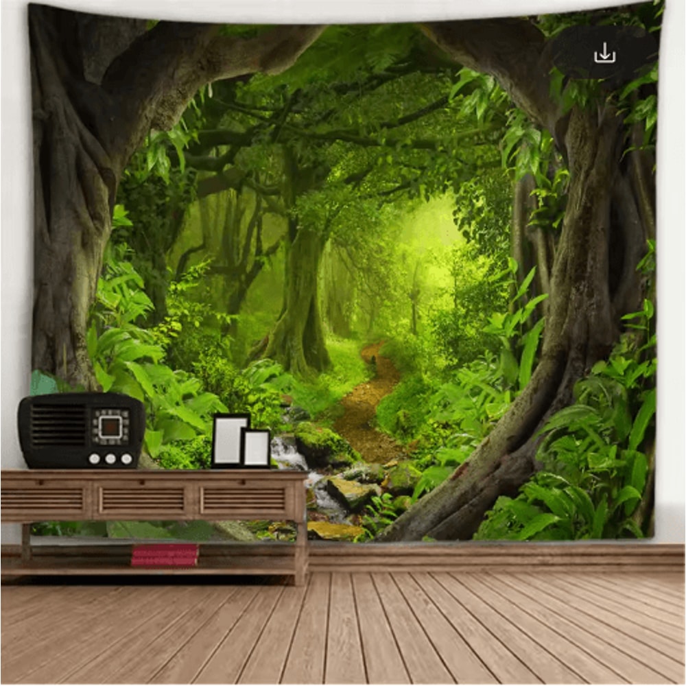 3D Window Scenery Tapestry Nature Wall Mural Background Decor 20