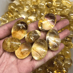 natural citrine tumbled stones polished healing crystal decor