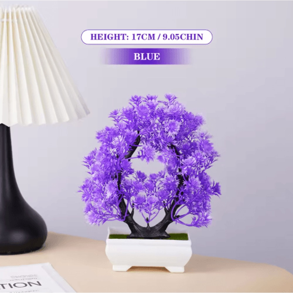 Artificial Bonsai Plant In Pot Realistic Small Indoor Tree Decor 10