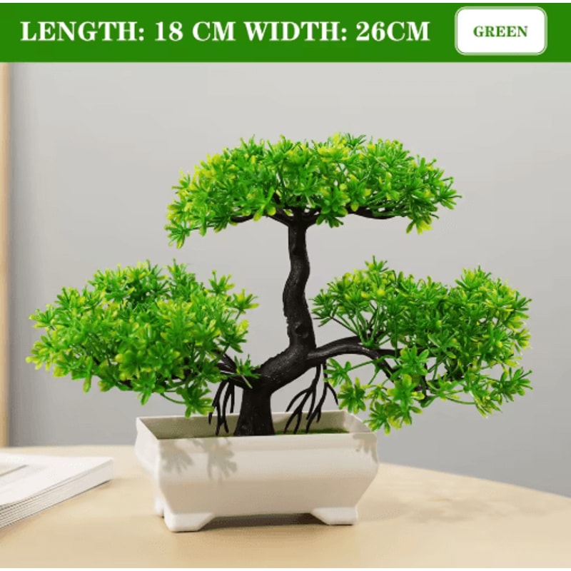 Artificial Bonsai Plant In Pot Realistic Small Indoor Tree Decor 6