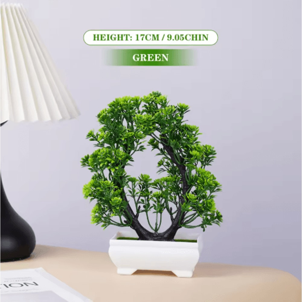 Artificial Bonsai Plant In Pot Realistic Small Indoor Tree Decor 7