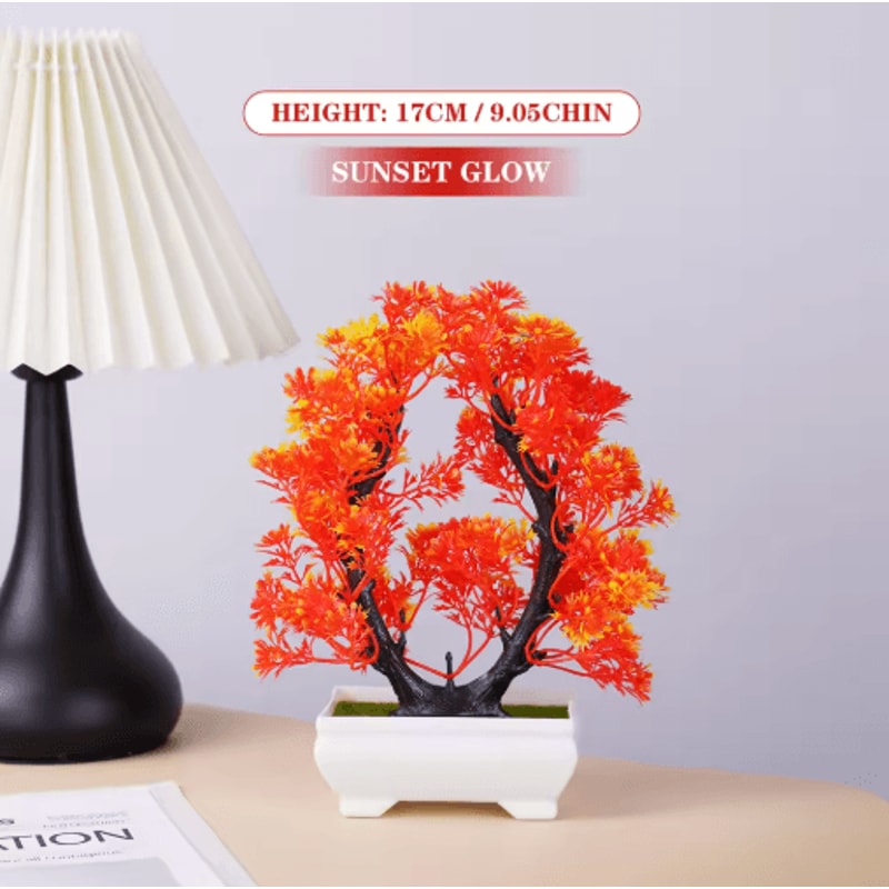 Artificial Bonsai Plant In Pot Realistic Small Indoor Tree Decor 9