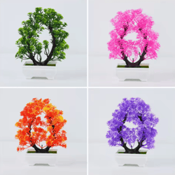 artificial bonsai plant in pot – realistic small indoor tree decor