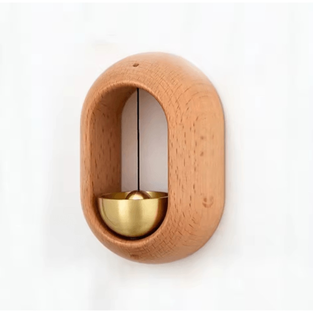 Magnetic Wooden Door Bell Chime Beech Wood Hanging Entry Bell 1