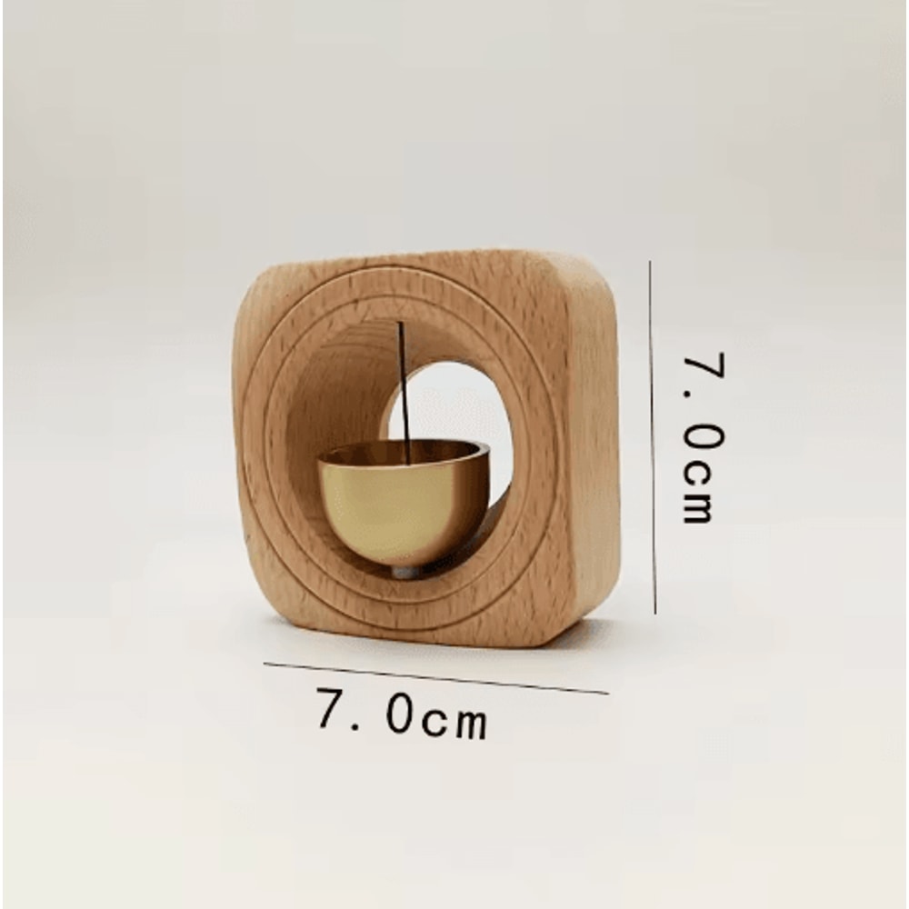 Magnetic Wooden Door Bell Chime Beech Wood Hanging Entry Bell 4