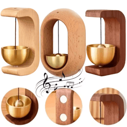 magnetic wooden door bell chime – beech wood hanging entry bell