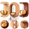 Magnetic Wooden Door Bell Chime Beech Wood Hanging Entry Bell 0