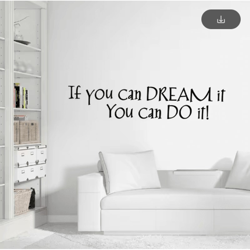 If You Can Dream It Inspirational Wall Sticker Motivational Living Room Decal 3
