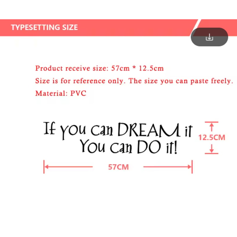 If You Can Dream It Inspirational Wall Sticker Motivational Living Room Decal 5