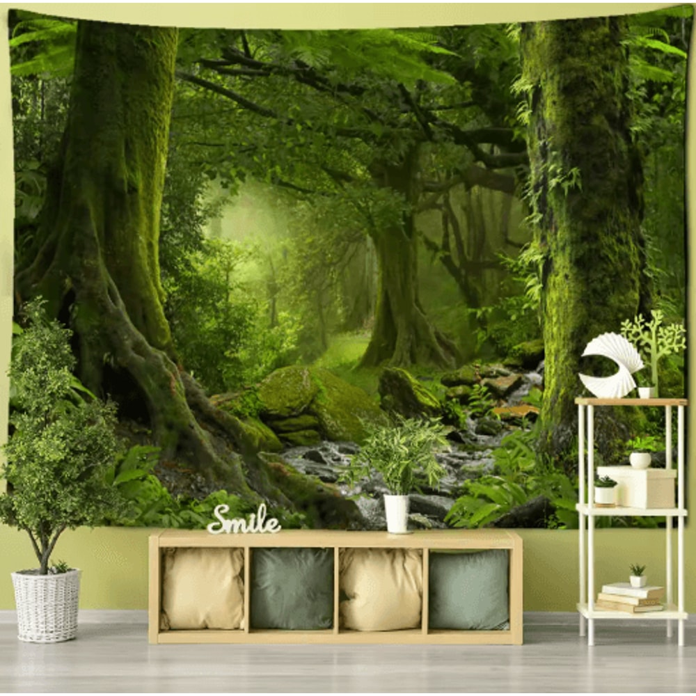 Towering Forest Tapestry Bohemian Psychedelic Tree Wall Hanging 11