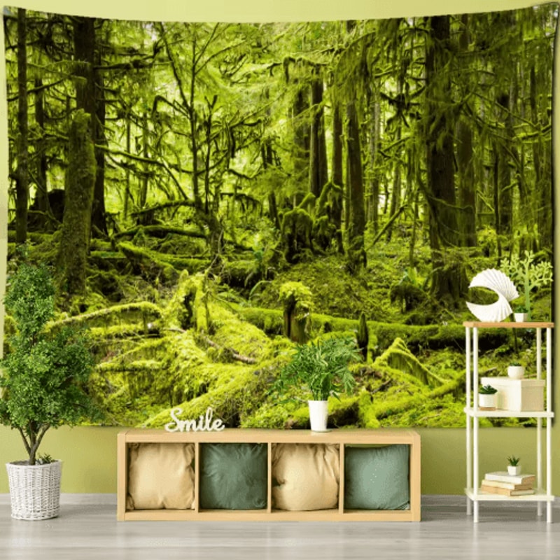 Towering Forest Tapestry Bohemian Psychedelic Tree Wall Hanging 14
