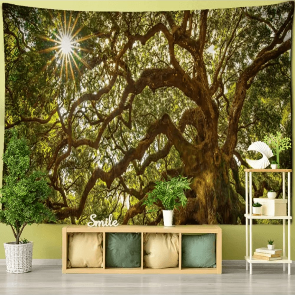 Towering Forest Tapestry Bohemian Psychedelic Tree Wall Hanging 15