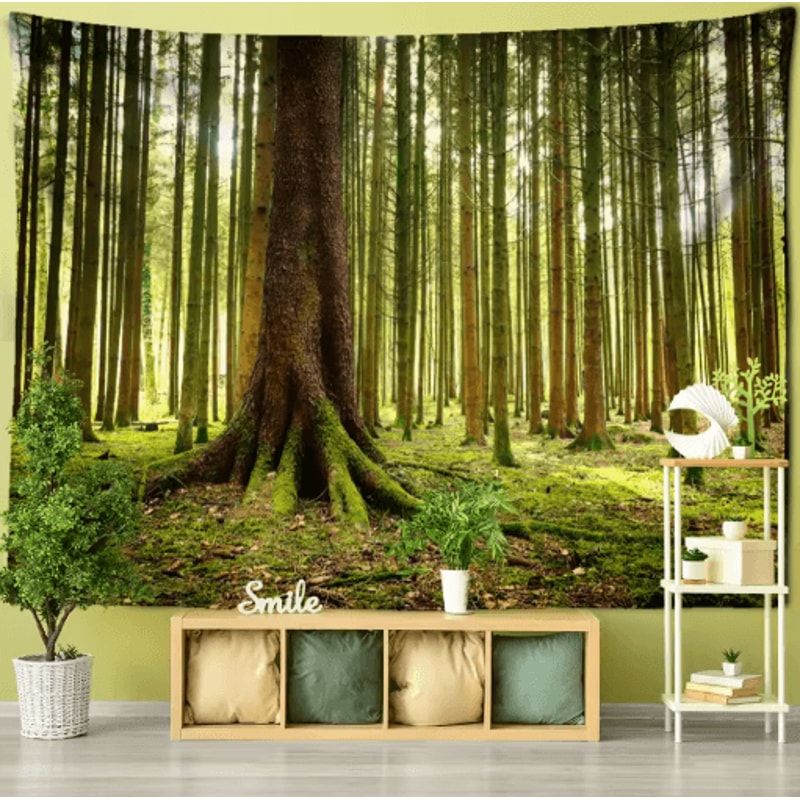 Towering Forest Tapestry Bohemian Psychedelic Tree Wall Hanging 16